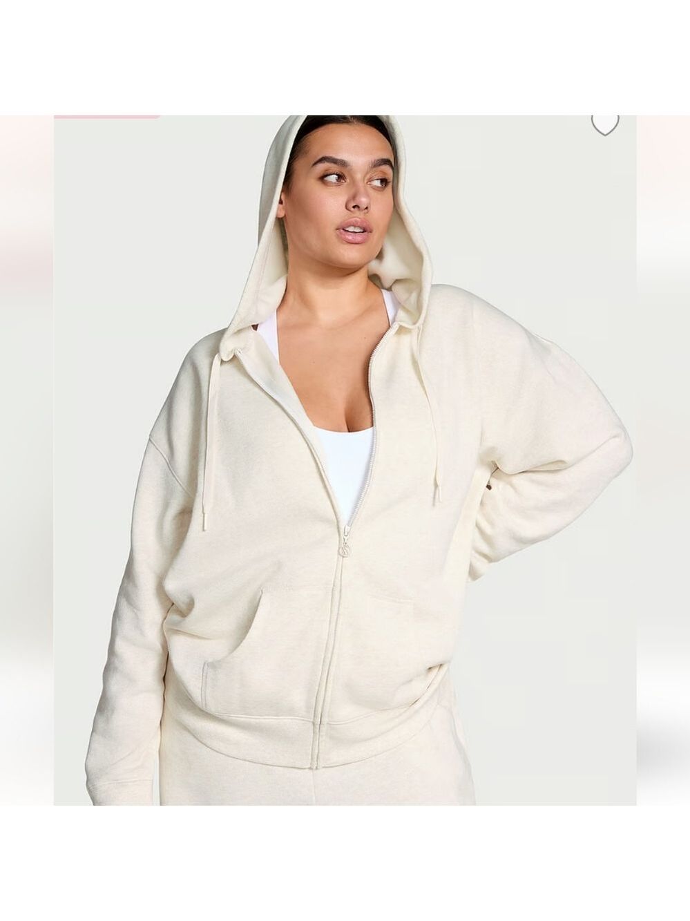 New Victoria secretCotton Fleece Full-Zip Hoodie